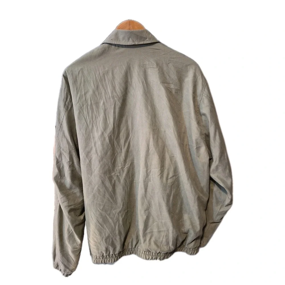 Vintage London‎ Fog Collection Men's L Khaki Suede-Look Jacket Bomber Classic